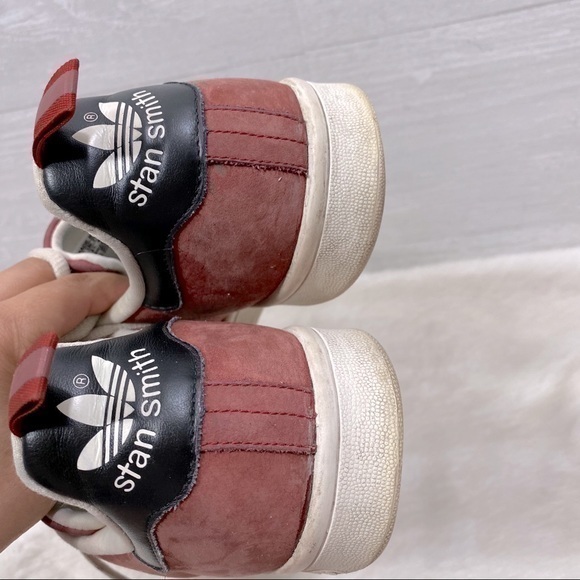 COPY - Adidas Originals Stan Smith Shoes Rust Red Suede Size 10 - Picture 6 of 10